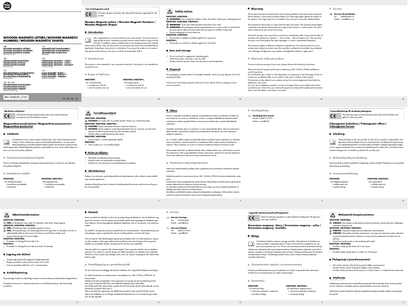 Page 1 de la notice Manuel utilisateur Playtive HG07439