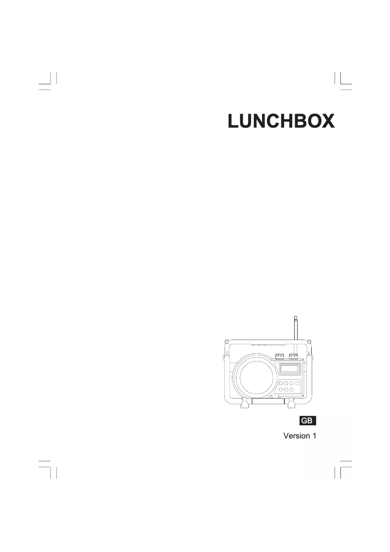 Page 1 de la notice Manuel utilisateur Sangean Lunchbox