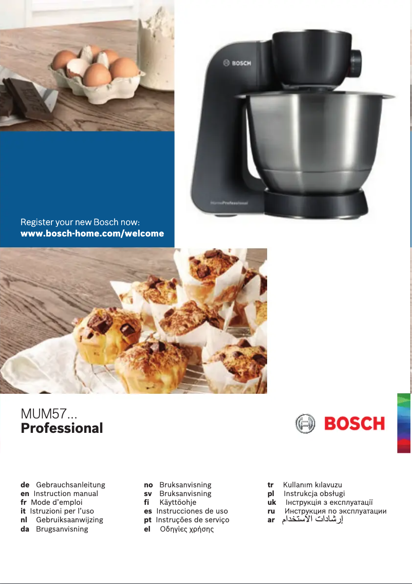 Page 1 de la notice Manuel utilisateur Bosch MUM57B22