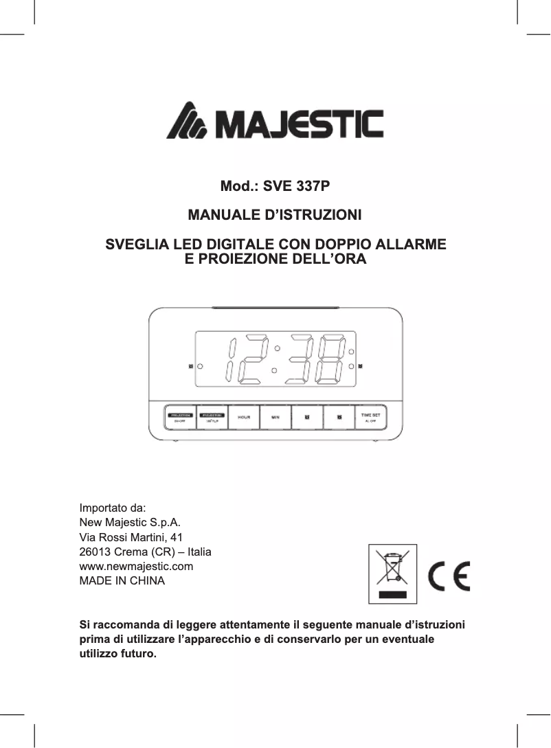 Image de la première page du manuel de l'appareil SVE-337P