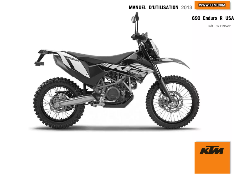 Page 1 de la notice Manuel utilisateur KTM 690 Enduro R (2013)
