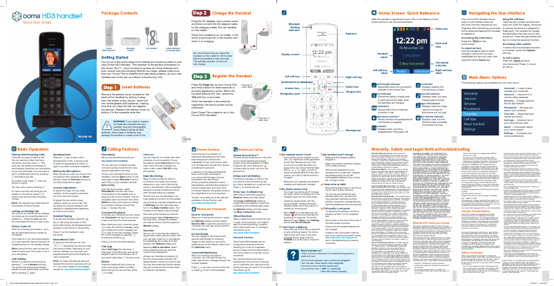 Page n°1 - Manuel utilisateur Ooma HD3