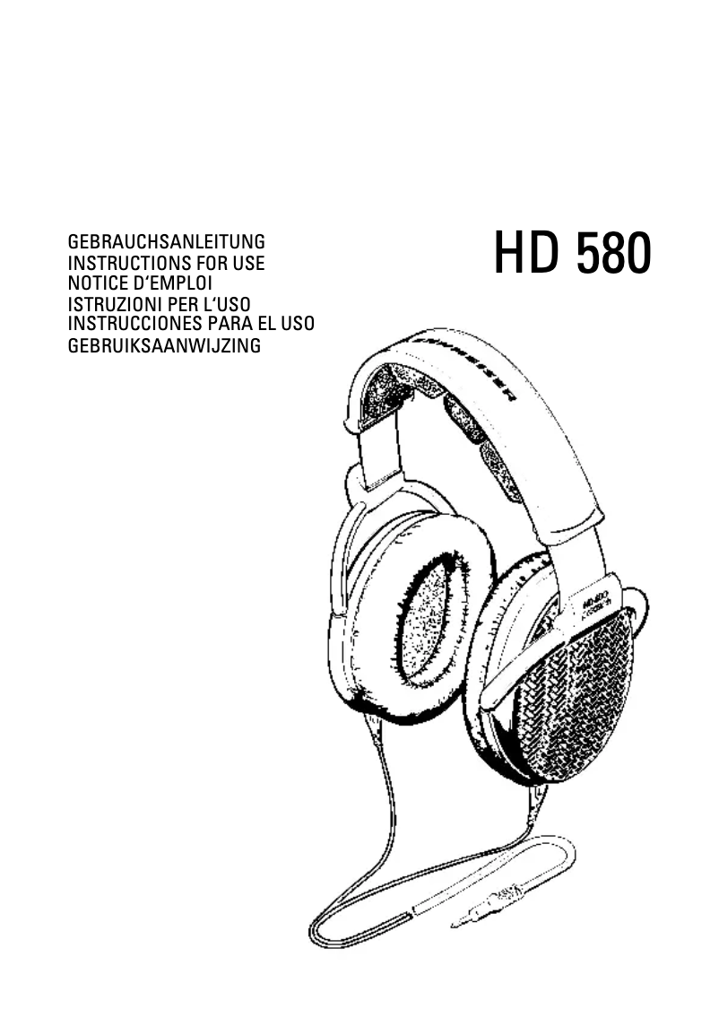Página 1 del manual Manual de usuario Sennheiser HD 580