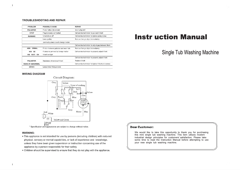 Imagen de la primera página del manual del dispositivo PUCWM11