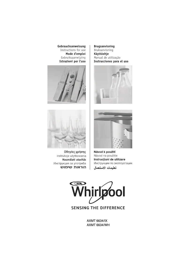 Page 1 de la notice Manuel utilisateur Whirlpool AXMT 6634/WH