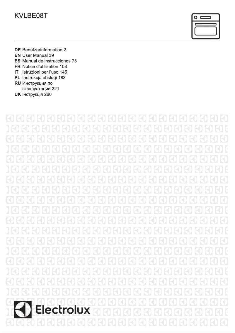 Page 1 de la notice Manuel utilisateur Electrolux KVLBE08T