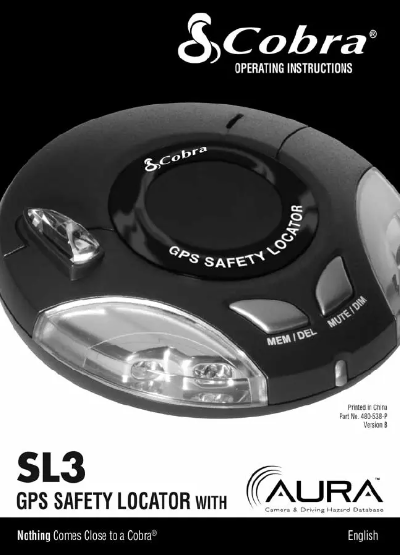 Image de la première page du manuel de l'appareil SL3