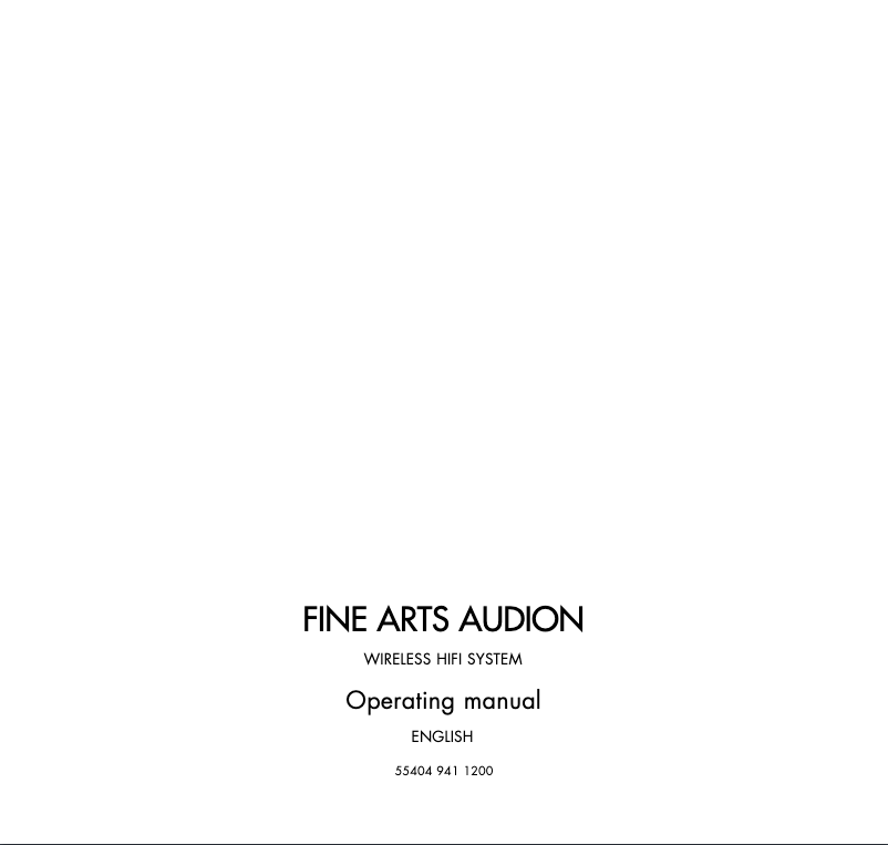 Image de la première page du manuel de l'appareil Fine Arts Audion RCD 8300
