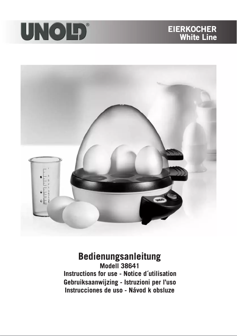 Page 1 de la notice Manuel utilisateur Unold White Line 38641