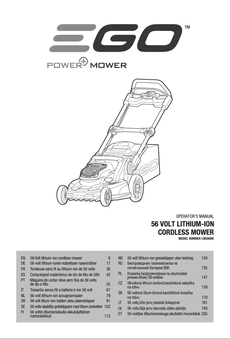 Image de la première page du manuel de l'appareil LM2000E