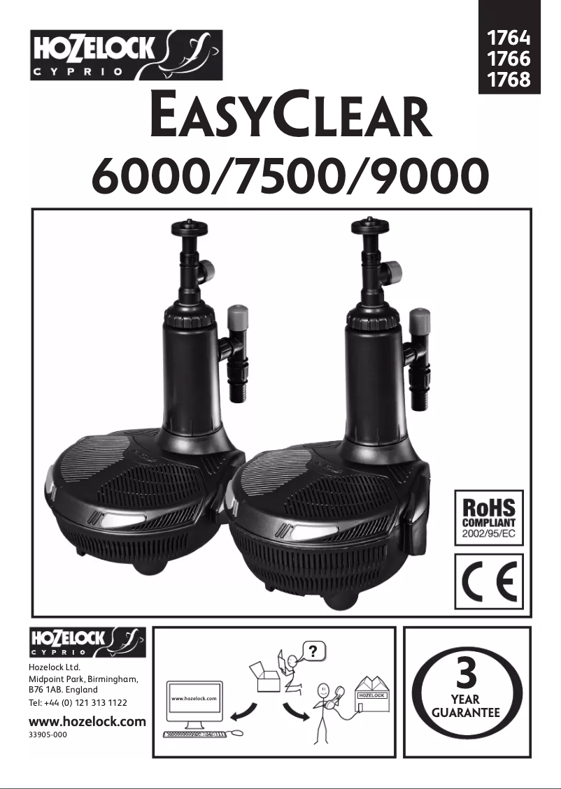 Page n°1 - Manuel utilisateur Hozelock EasyClear 9000