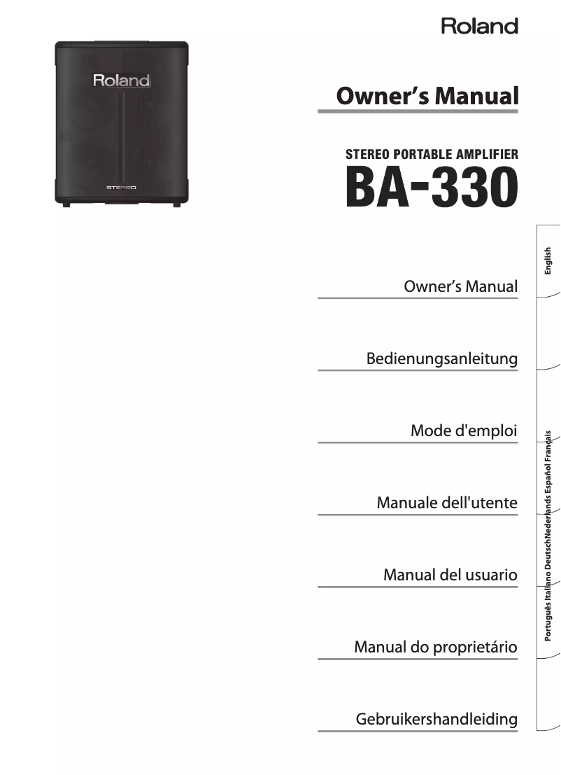 Página 1 del manual Manual de usuario Roland BA-330