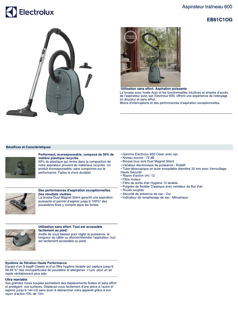 Page n°1 - Manuel utilisateur Electrolux EB61C1OG