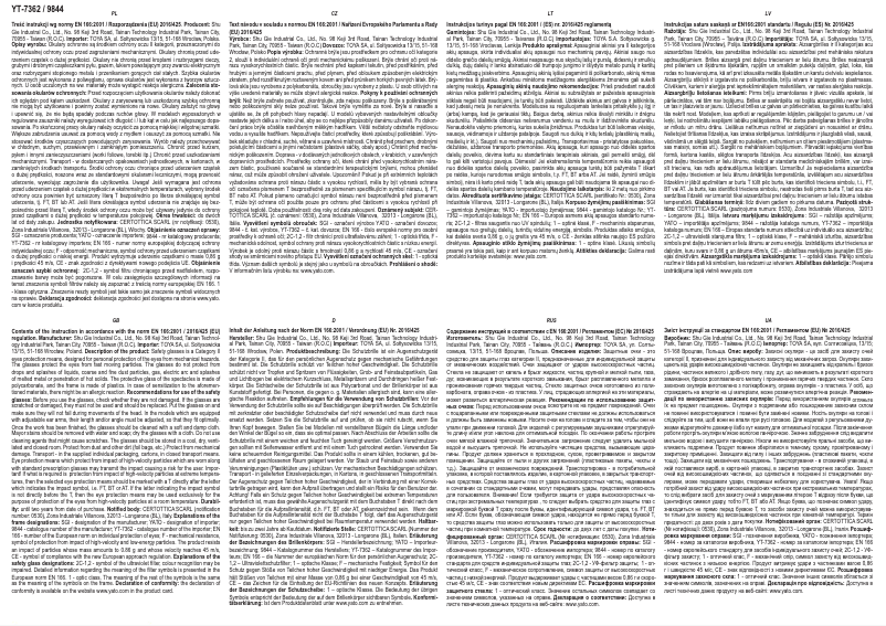 Image de la première page du manuel de l'appareil YT-7362