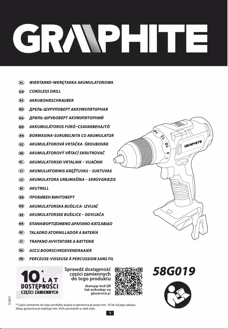 Page 1 de la notice Manuel utilisateur Graphite 58G019