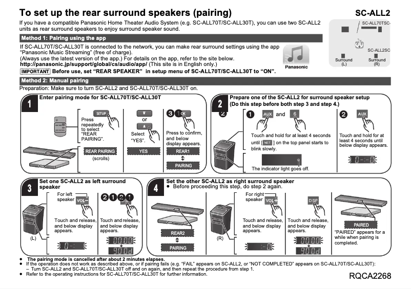 Página 1 del manual Guía de inicio rápido Panasonic SC-ALL2