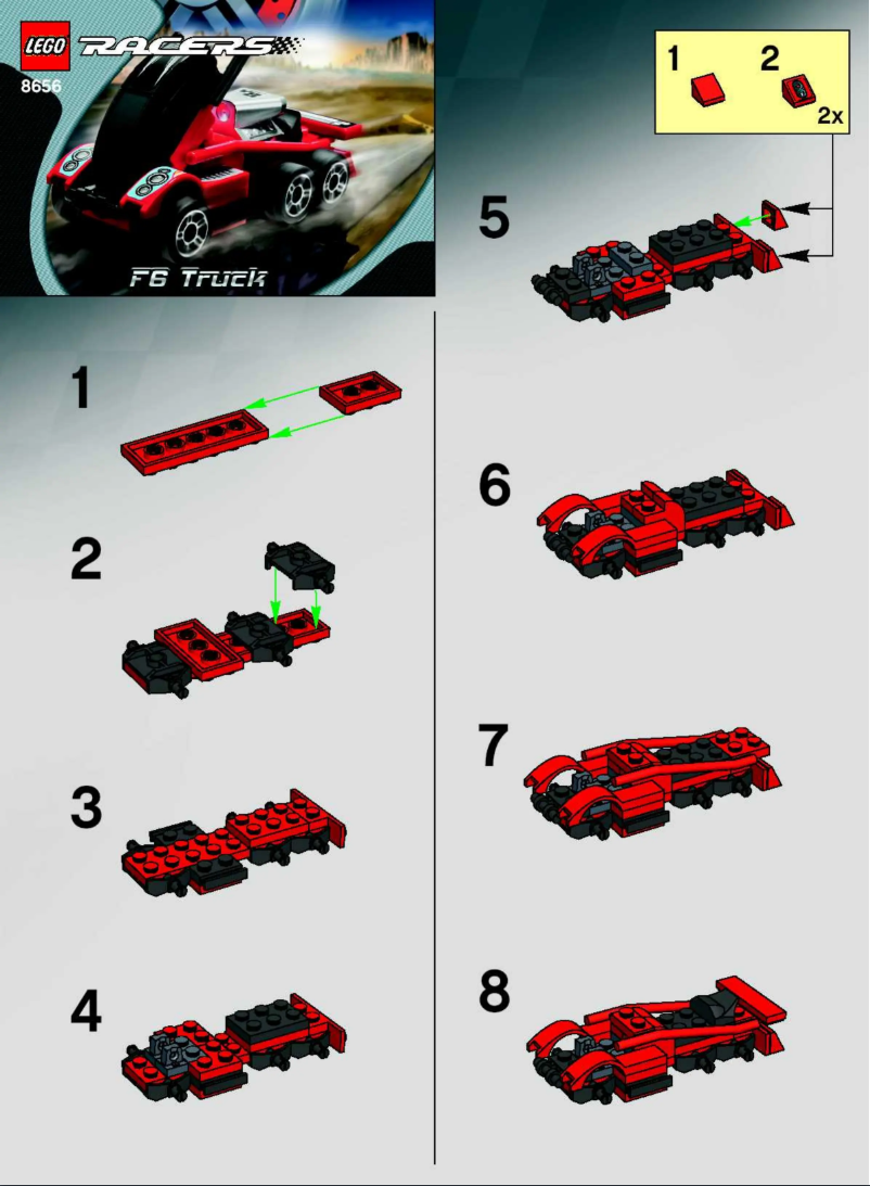 Page 1 de la notice Manuel utilisateur Lego Racers F6 Truck 8656