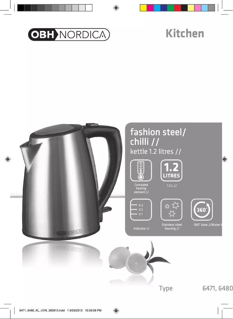 Página 1 del manual Manual de usuario OBH Nordica Fashion 6480