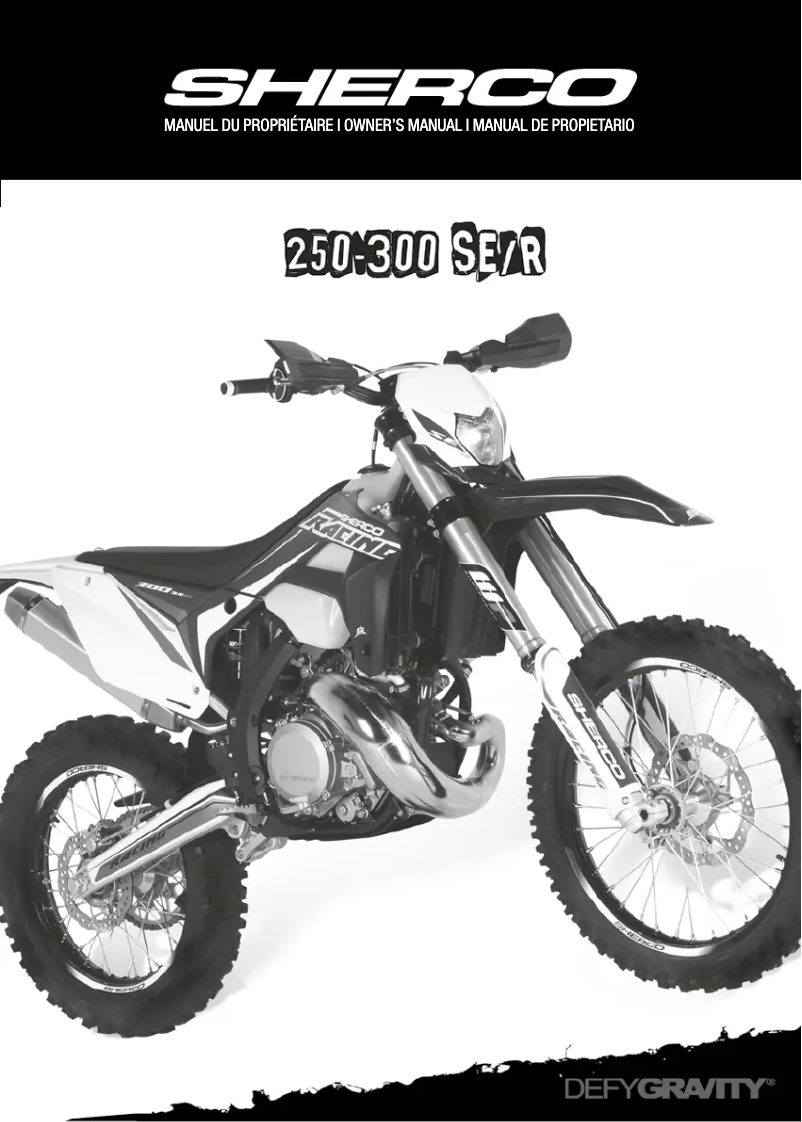 Page 1 de la notice Manuel utilisateur Sherco 250 SE-R (2019)