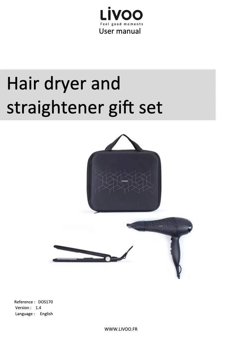 Image de la première page du manuel de l'appareil DOS170