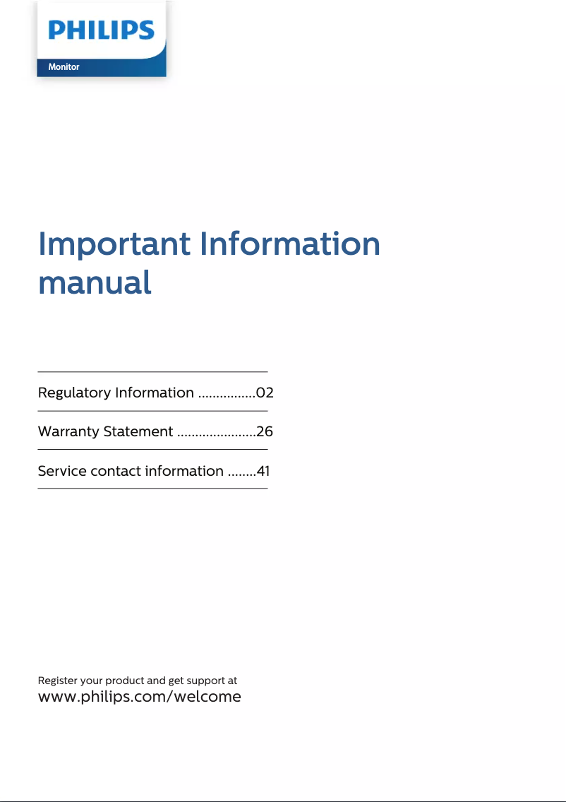Page 1 of the manual Quick Start Guide Philips 288E2E