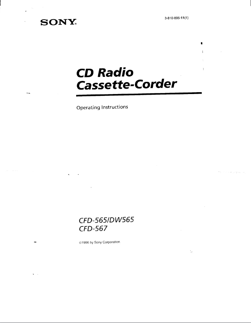 Página 1 del manual Manual de usuario Sony CFD-565