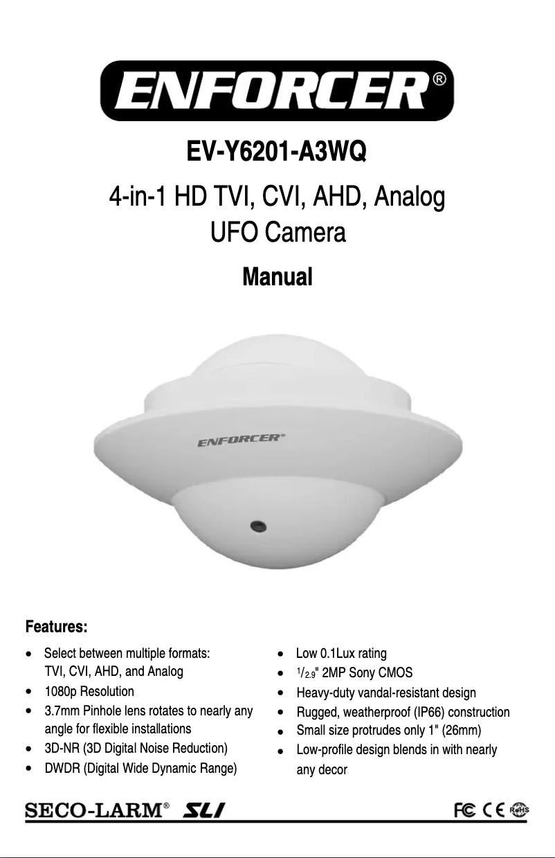 Image de la première page du manuel de l'appareil Enforcer EV-Y6201-A3WQ