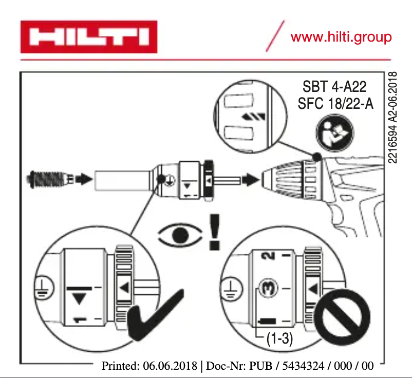 Page n°1 - Instructions / montage Hilti S-BT-EF HC