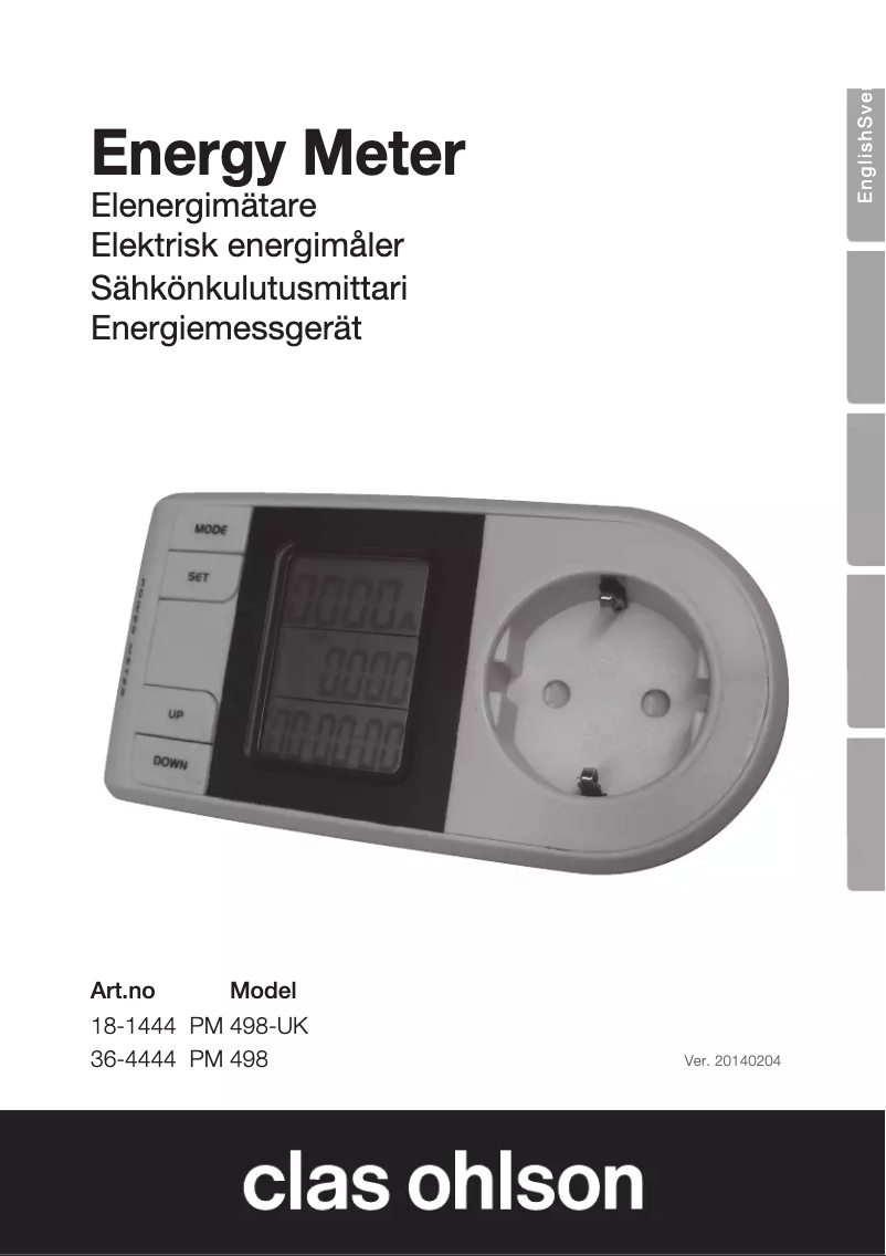 Image de la première page du manuel de l'appareil PM 498