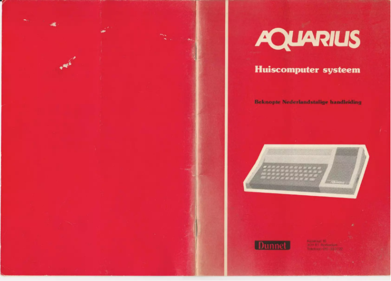 Image de la première page du manuel de l'appareil Aquarius