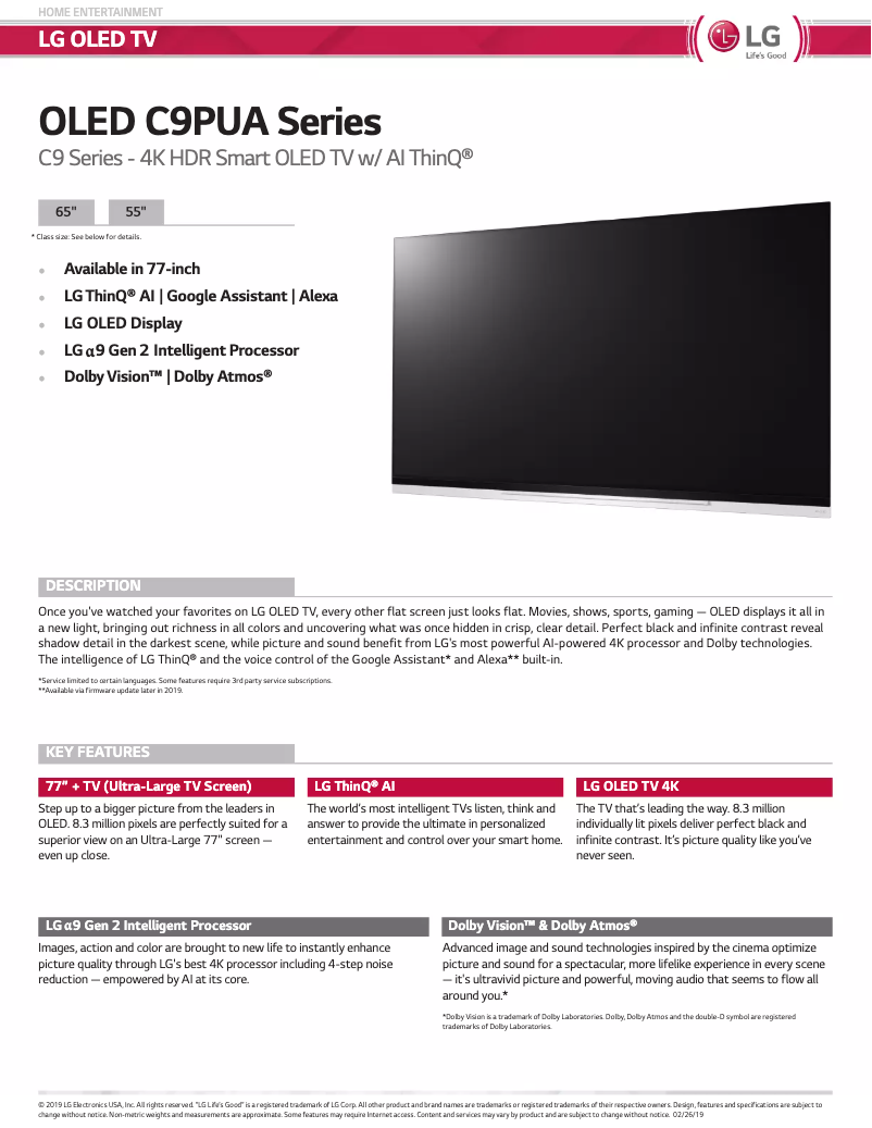 Page n°1 - Manuel utilisateur LG C9PUA