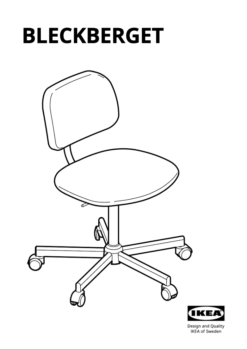 Page 1 de la notice Manuel utilisateur Ikea BLECKBERGET 804.830.56