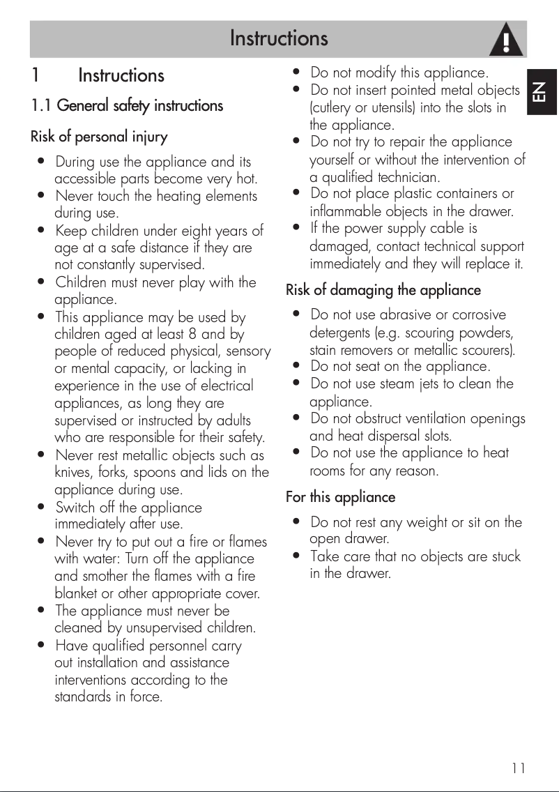 Page 1 de la notice Guide d'installation Smeg CPR315X