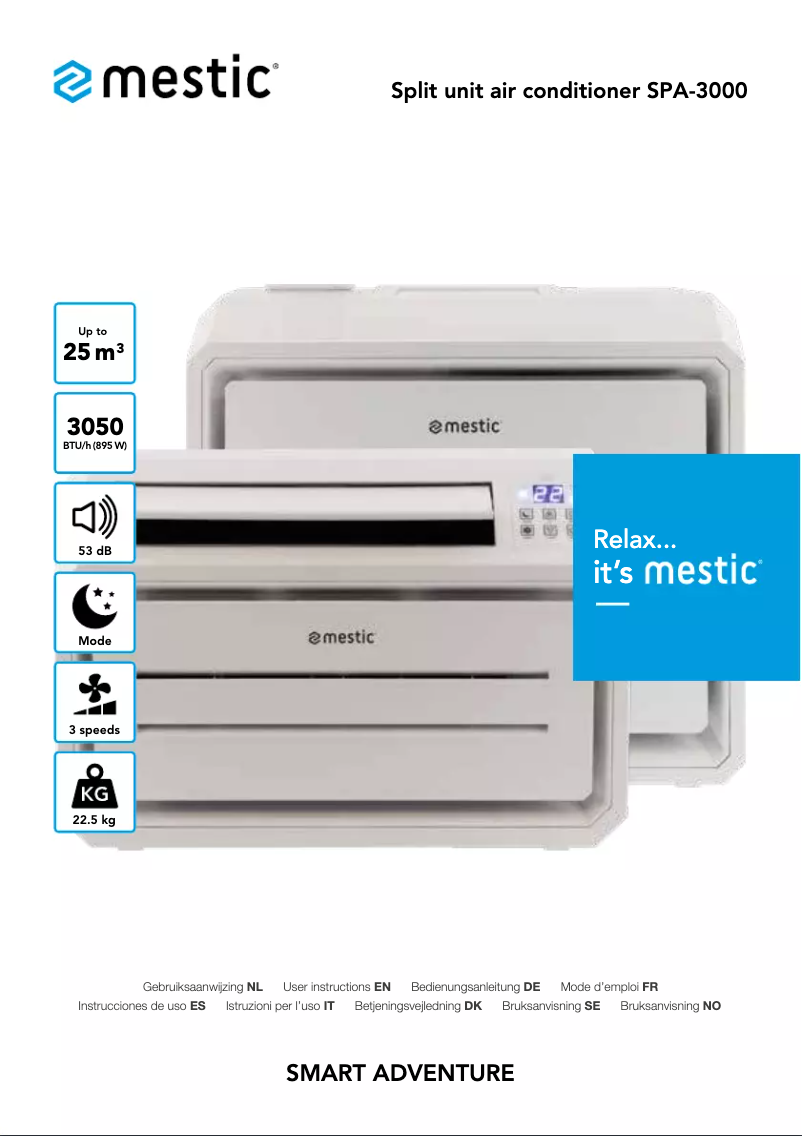 Page 1 de la notice Manuel utilisateur Mestic SPA-3000