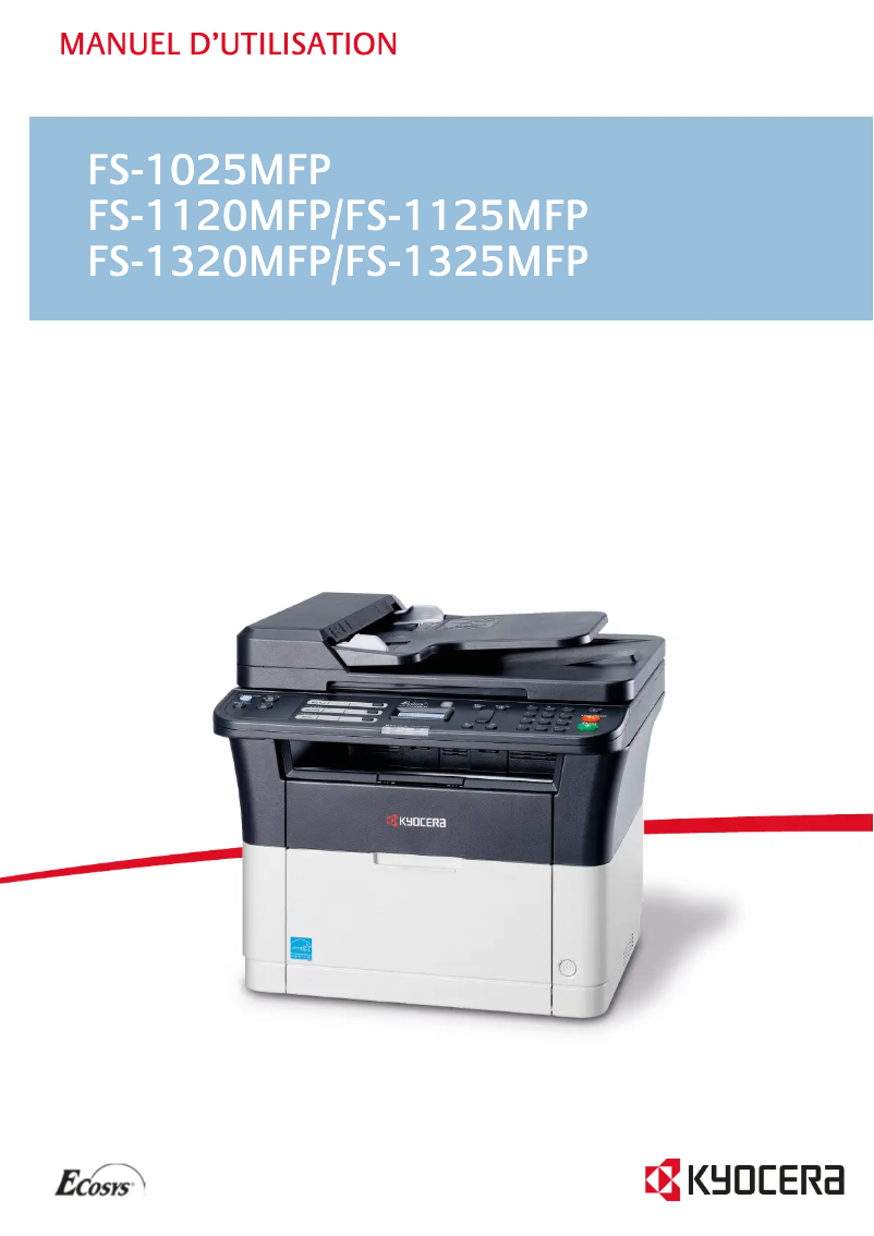 Page 1 de la notice Manuel utilisateur Kyocera FS FS-1320MFP