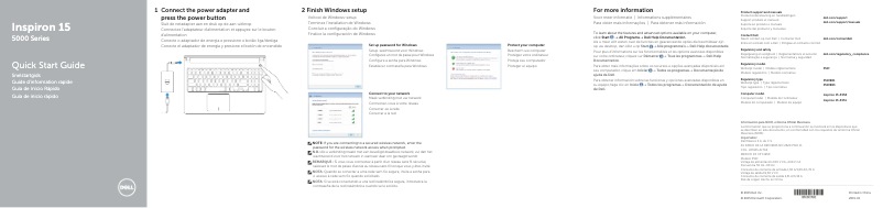 Image de la première page du manuel de l'appareil Inspiron 5551