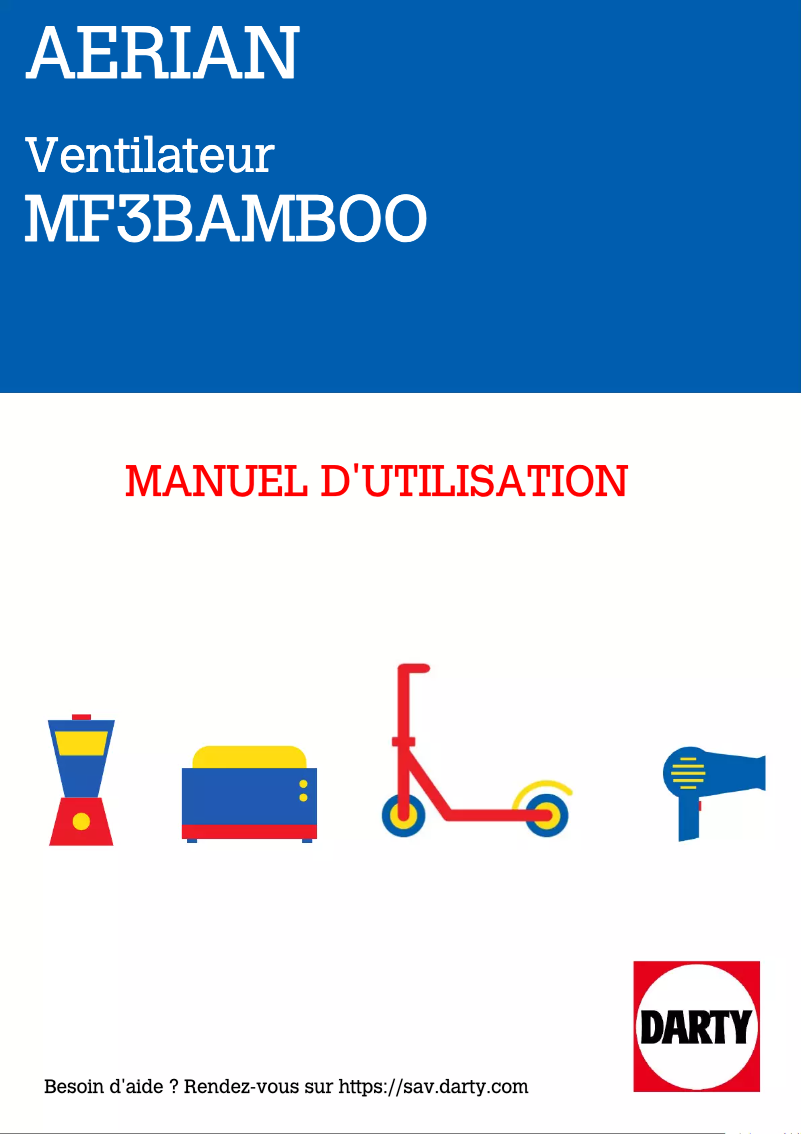 Image de la première page du manuel de l'appareil MF3BAMBOO