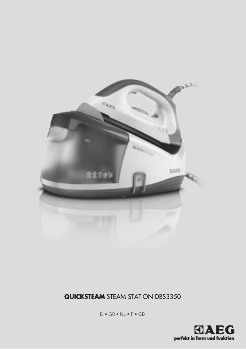 Imagen de la primera página del manual del dispositivo QuickSteam DBS3350