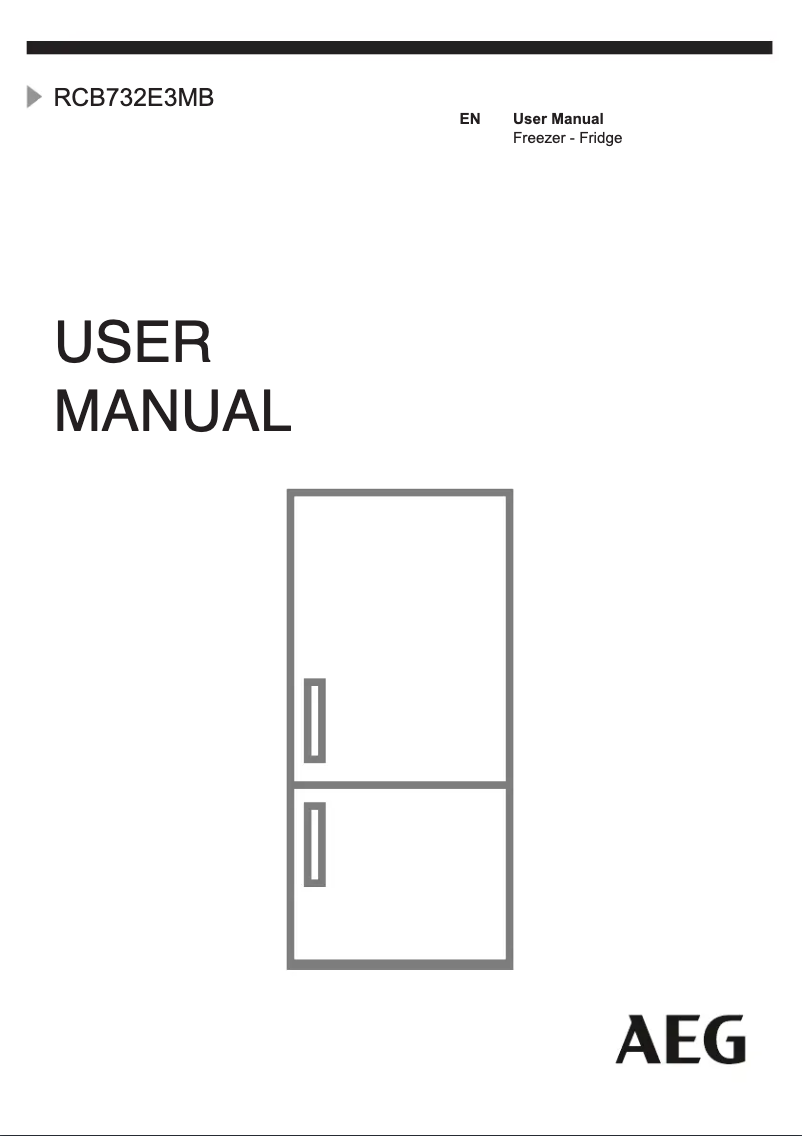 Page n°1 - Manuel utilisateur AEG RCB732E3MB