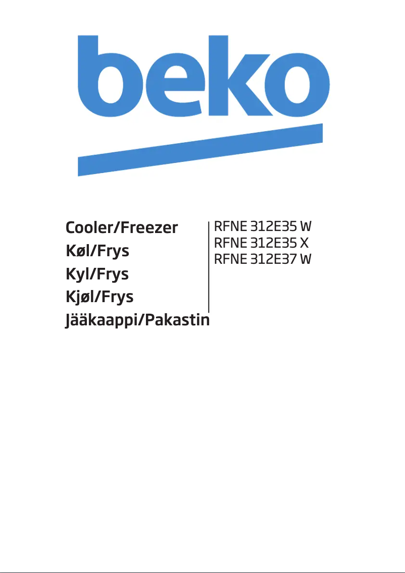 Page n°1 - Manuel utilisateur Beko RFNE 312E37 W