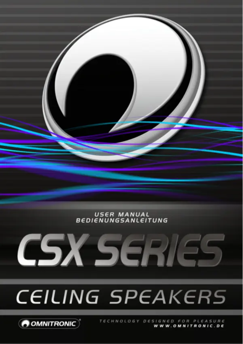 Page n°1 - Manuel utilisateur Omnitronic CSX-6