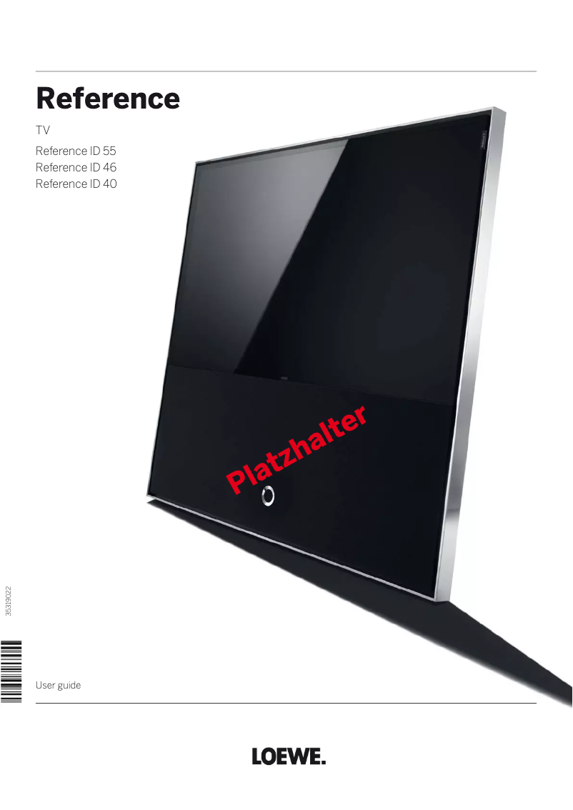 Page n°1 - Manuel utilisateur Loewe Reference LD 40