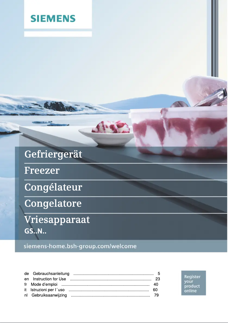 Page n°1 - Manuel utilisateur Siemens GS51NAWDPH