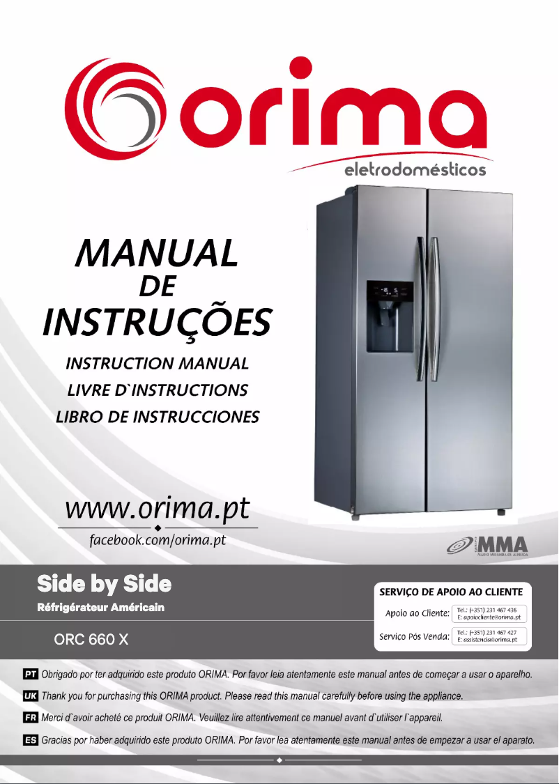 Page 1 de la notice Manuel utilisateur Orima ORC 660 X