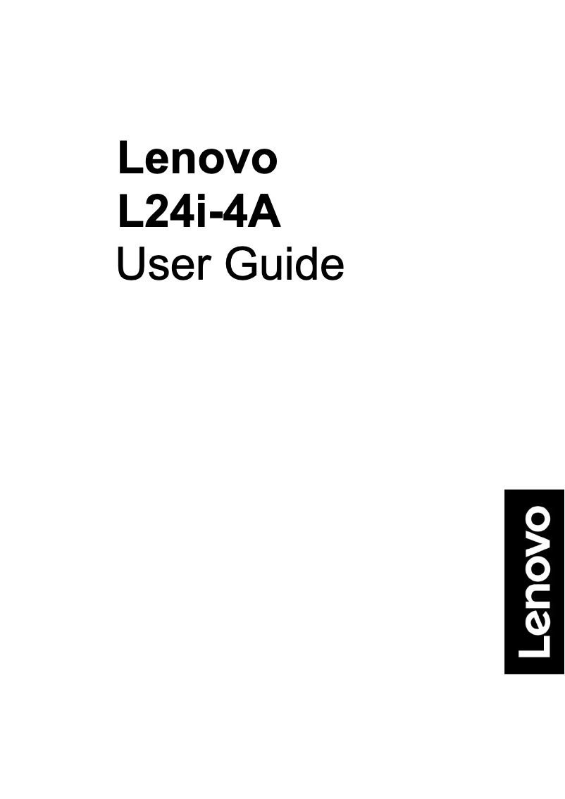 Página 1 del manual Manual de usuario Lenovo L24i-4A