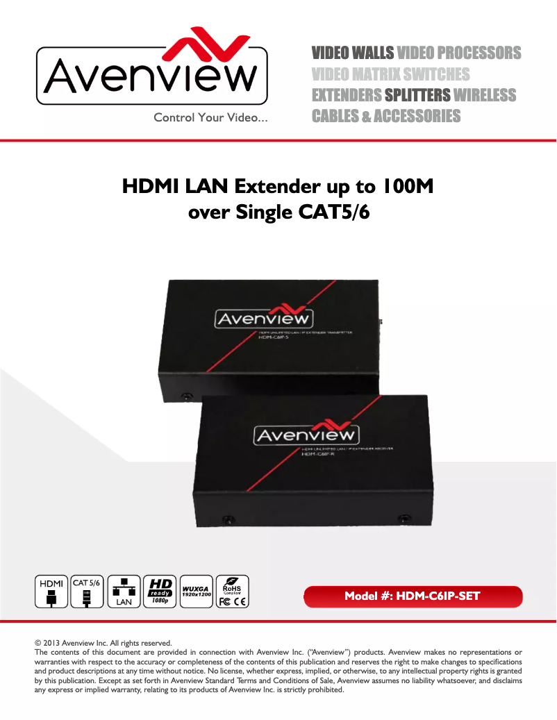 Image de la première page du manuel de l'appareil HDM-C6IP-SE