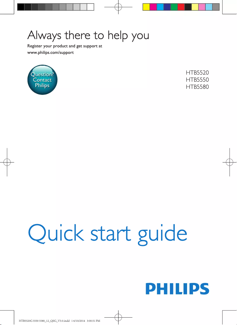 Page 1 de la notice Manuel utilisateur Philips HTB5520G