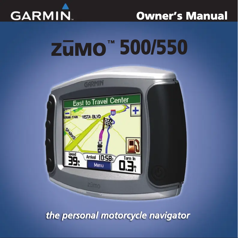 Página 1 del manual Manual de usuario Garmin zumo 550 NA
