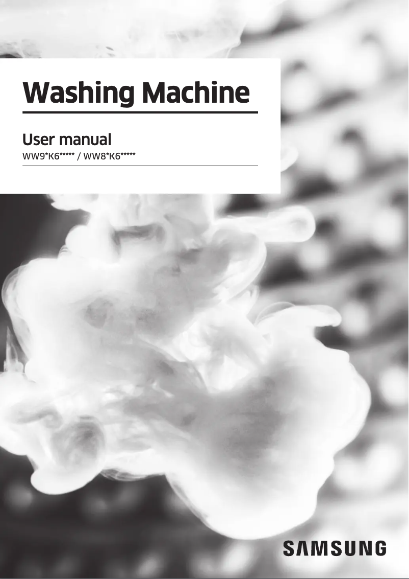 Page 1 de la notice Manuel utilisateur Samsung WW90K6604SW