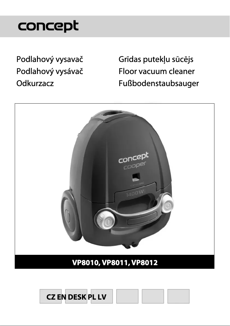 Page n°1 - Manuel utilisateur Concept VP-8010